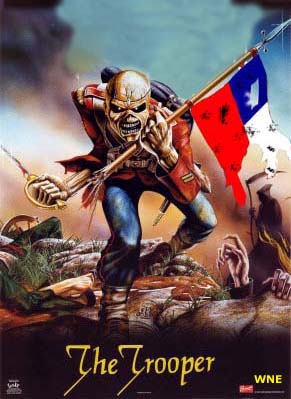The Trooper - (La Tropa).  Adaptación del Poster de IRON MAIDEN con Bandera Chilena